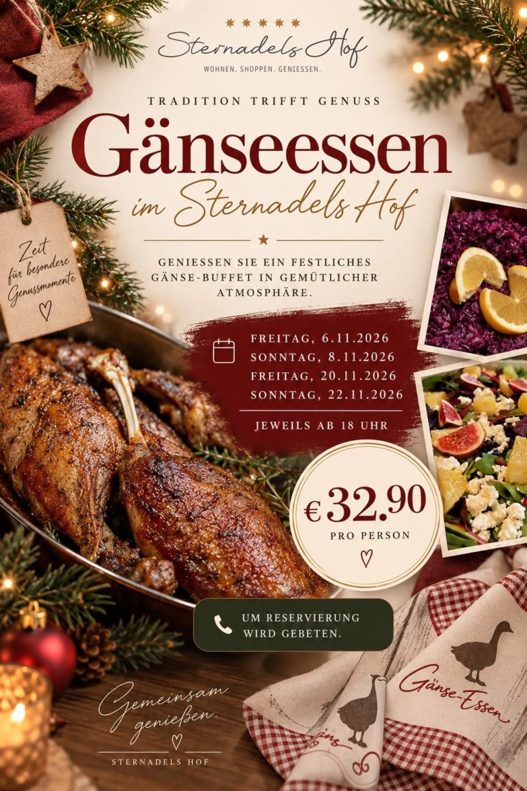 Gänseessen November 2026 auf Sternadels Hof